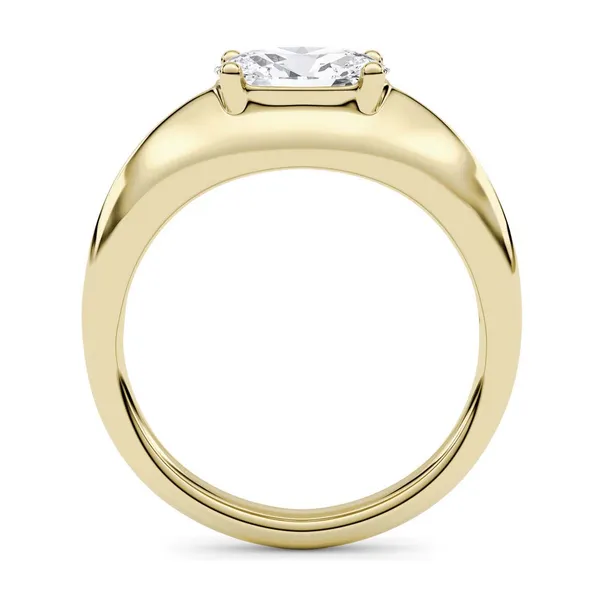 Elongated Cushion Elara East-West Solitaire Ring