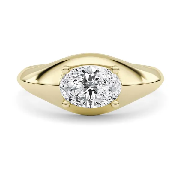 Elongated Cushion Elara East-West Solitaire Ring