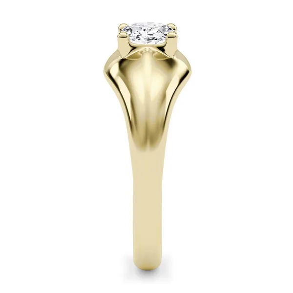Elongated Cushion Elara East-West Solitaire Ring
