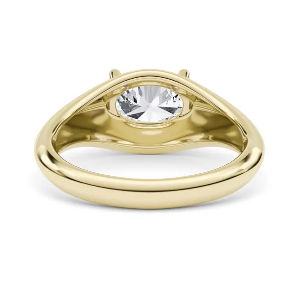 Elongated Cushion Elara East-West Solitaire Ring