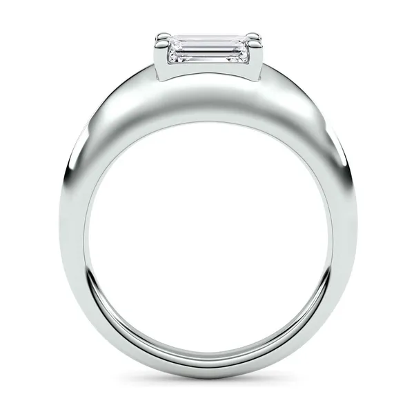 Emerald Elara East-West Solitaire Ring