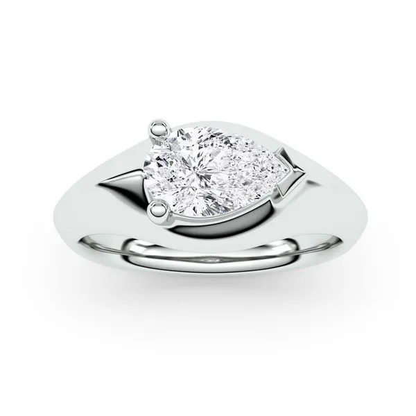Pear Elara East-West Solitaire Ring