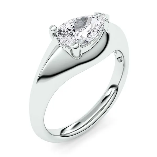 Pear Elara East-West Solitaire Ring