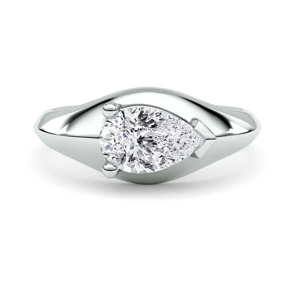 Pear Elara East-West Solitaire Ring