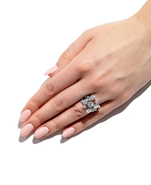 3.15 CTW DEW Moissanite Fashion Galaxy Ring