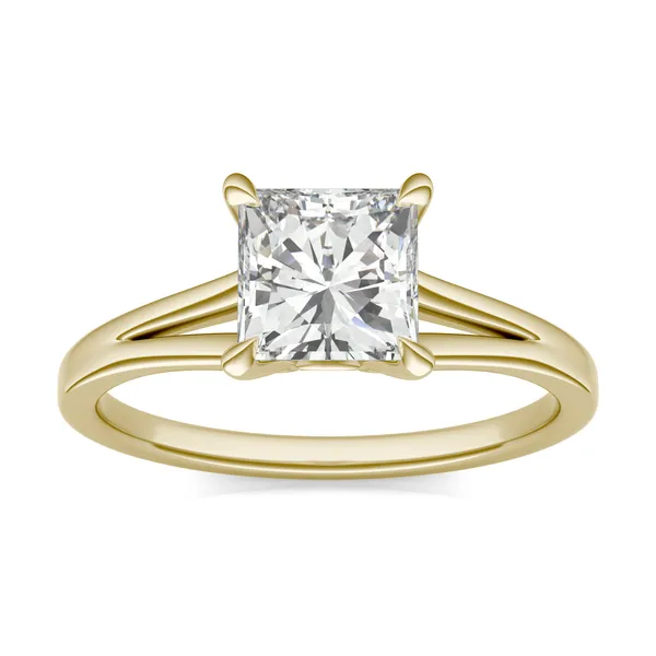 1.26 CTW DEW Princess Split Shank Solitaire Ring