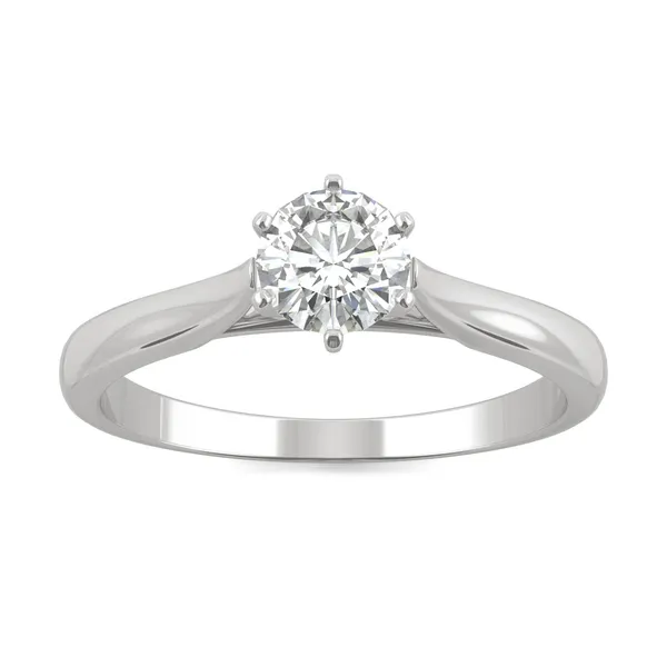 0.50 CTW DEW Forever One Moissanite Round Solitaire Engagement Ring