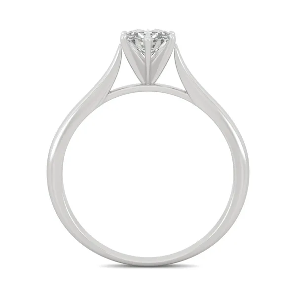 0.50 CTW DEW Forever One Moissanite Round Solitaire Engagement Ring