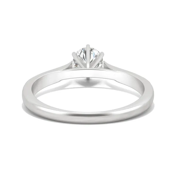0.50 CTW DEW Forever One Moissanite Round Solitaire Engagement Ring