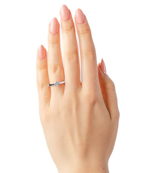 0.50 CTW DEW Forever One Moissanite Round Solitaire Engagement Ring