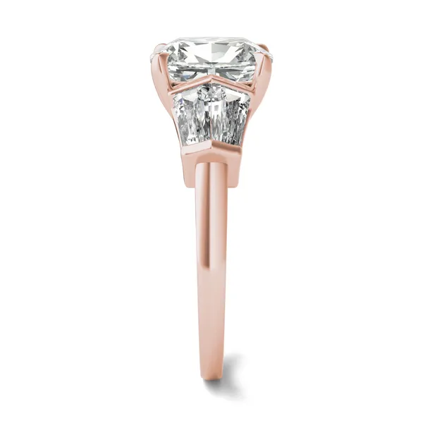 3.46 CTW DEW Elongated Cushion Moissanite Five-Stone Ring