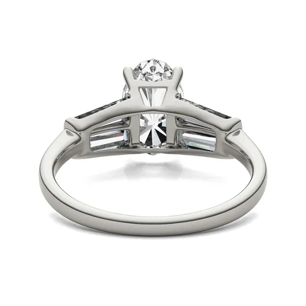 3.46 CTW DEW Elongated Oval Moissanite Five-Stone Ring