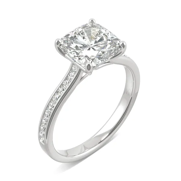2.58 CTW DEW Cushion Moissanite Engagement Ring