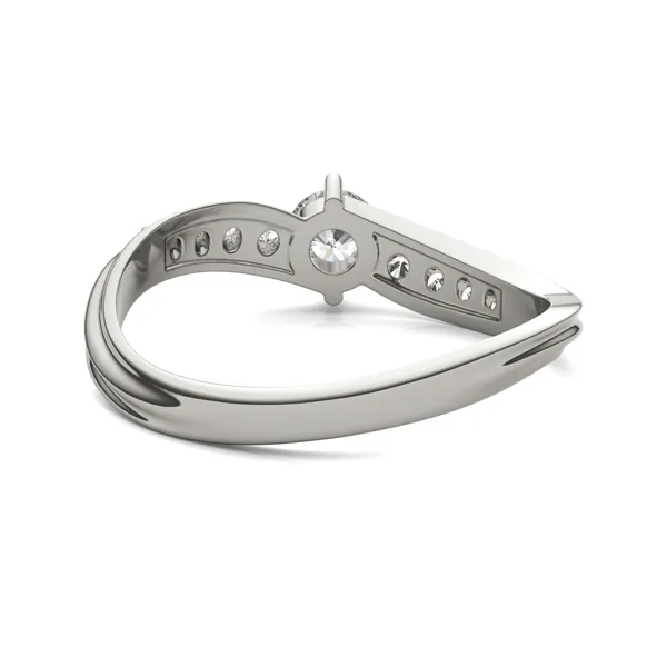 0.39 CTW Round Caydia Lab Grown Diamond Petite Swirl Ring