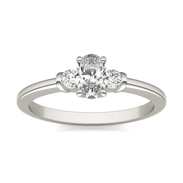 0.60 CTW Oval Caydia Lab Grown Diamond Petite Three-Stone Ring
