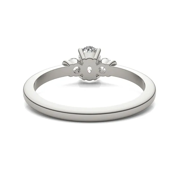 0.60 CTW Oval Caydia Lab Grown Diamond Petite Three-Stone Ring
