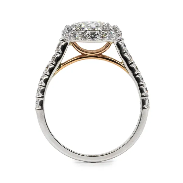 1.77 CTW Round Cathedral Double Halo Engagement Ring
