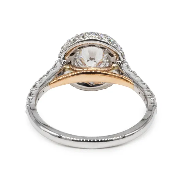 1.77 CTW Round Cathedral Double Halo Engagement Ring