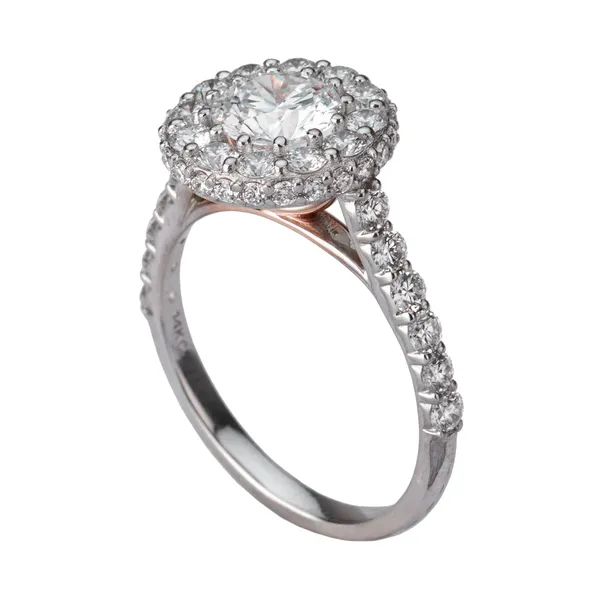 2.72 CTW Round Cathedral Double Halo Engagement Ring