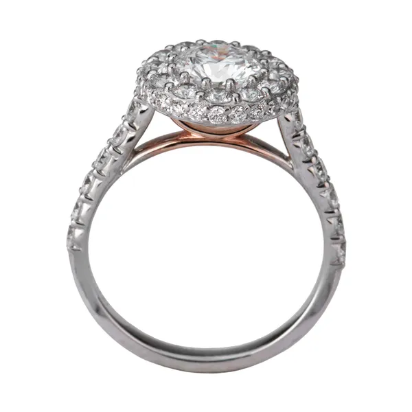 2.72 CTW Round Cathedral Double Halo Engagement Ring
