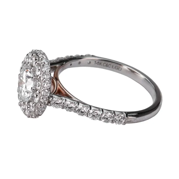 2.72 CTW Round Cathedral Double Halo Engagement Ring