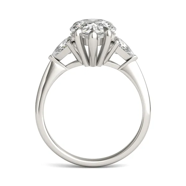 3.50 CTW Pear Caydia Lab Grown Diamond Three-Stone Ring