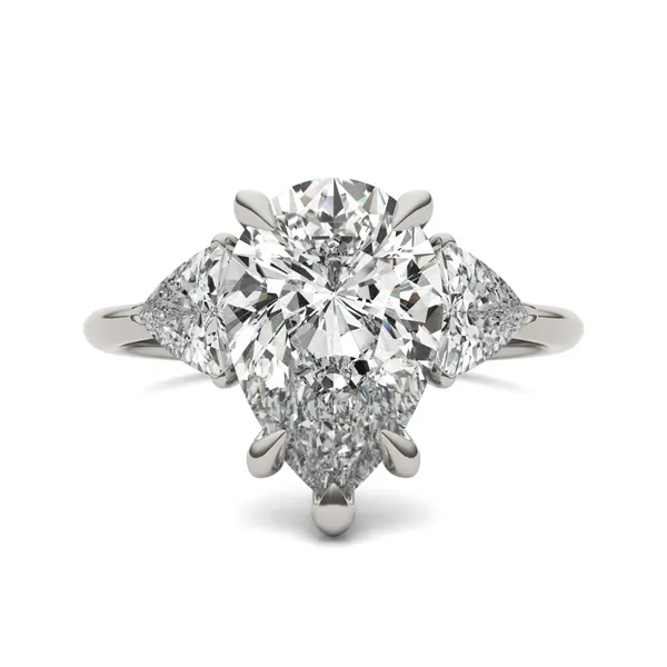 3.50 CTW Pear Caydia Lab Grown Diamond Three-Stone Ring