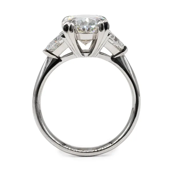 4.00 CTW Oval Caydia Lab Grown Diamond Three-Stone Ring