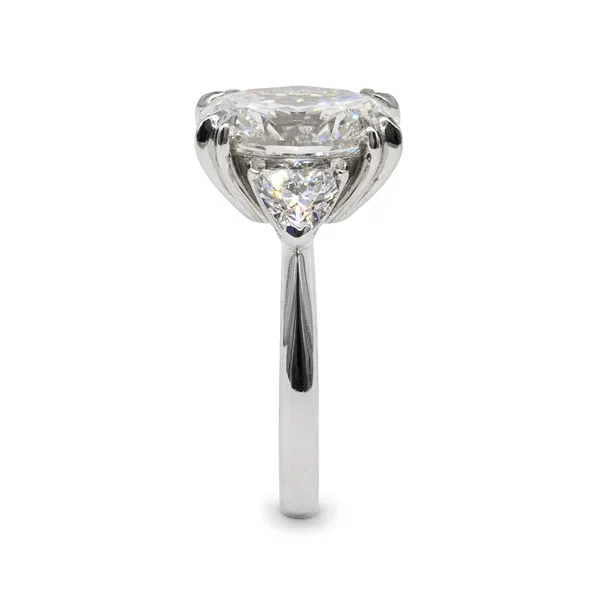 4.00 CTW Oval Caydia Lab Grown Diamond Three-Stone Ring