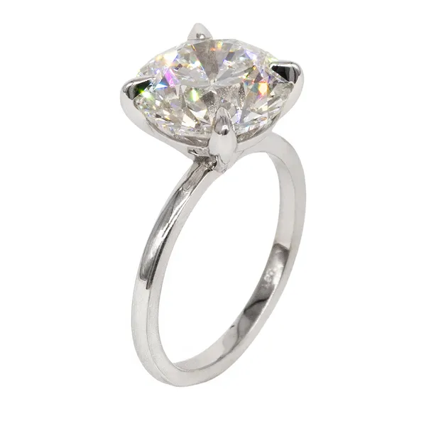 6.0 CTW Round Caydia Lab Grown Diamond Solitaire Engagement Ring
