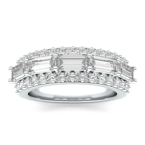 Baguette Three Row Fashion Ring