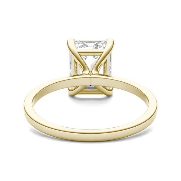 2.52 CTW DEW Emerald Forever One Moissanite Solitaire Ring in 14K Yellow Gold