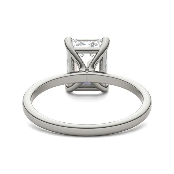 2.52 CTW DEW Emerald Forever One Moissanite Solitaire Ring in 14K White Gold