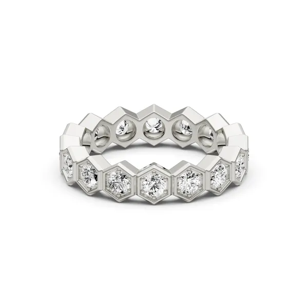 Men's Geometric Hexagon Diamond Essentials Wedding Band
