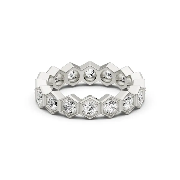 Men's Geometric Hexagon Diamond Essentials Wedding Band