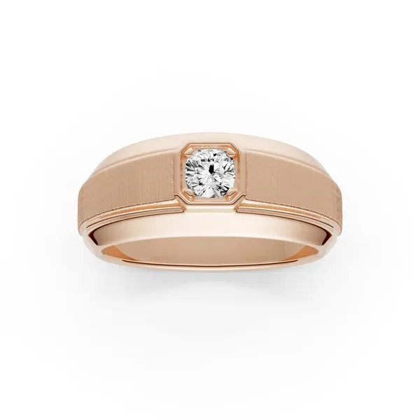 Cushion Hero Signature Solitaire Men's Wedding Ring