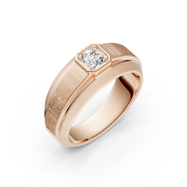 Cushion Hero Signature Solitaire Men's Wedding Ring