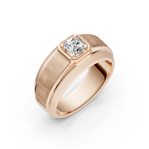 Cushion Hero Signature Solitaire Men's Wedding Ring