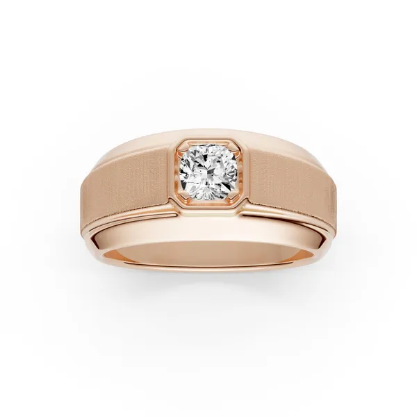 Cushion Hero Signature Solitaire Men's Wedding Ring