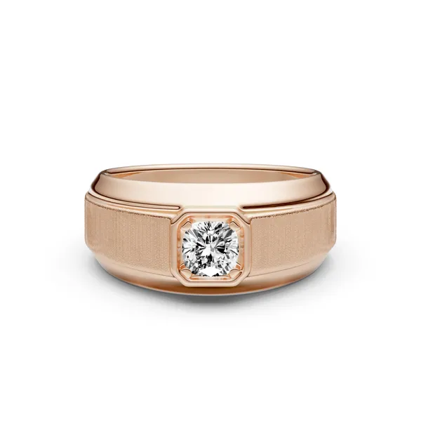 Cushion Hero Signature Solitaire Men's Wedding Ring