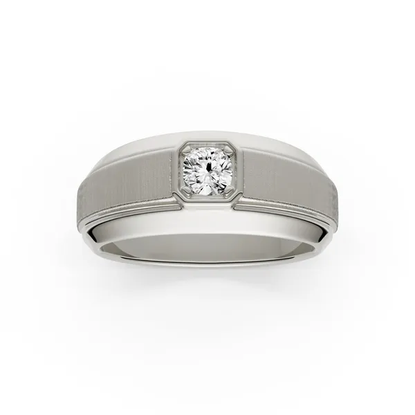 Cushion Hero Signature Solitaire Men's Wedding Ring
