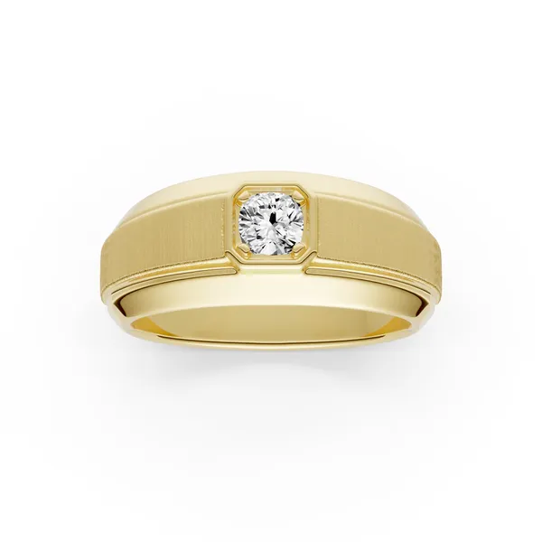 Cushion Hero Signature Solitaire Men's Wedding Ring