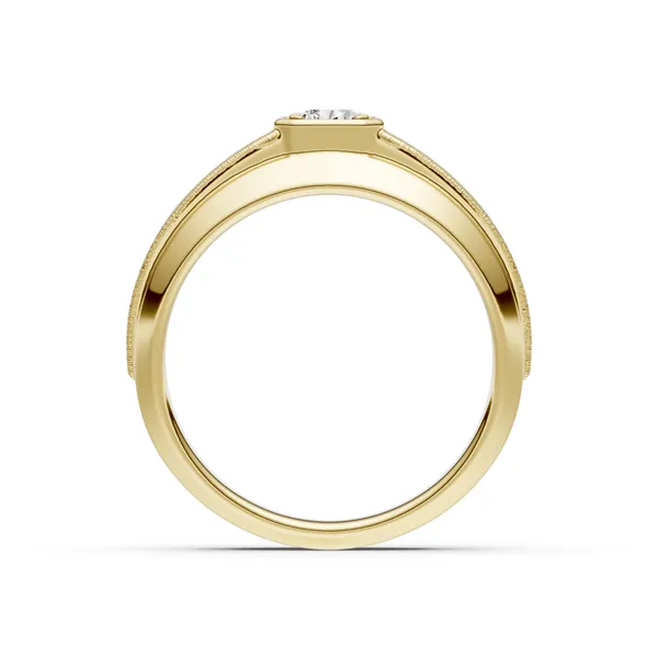 Cushion Hero Signature Solitaire Men's Wedding Ring
