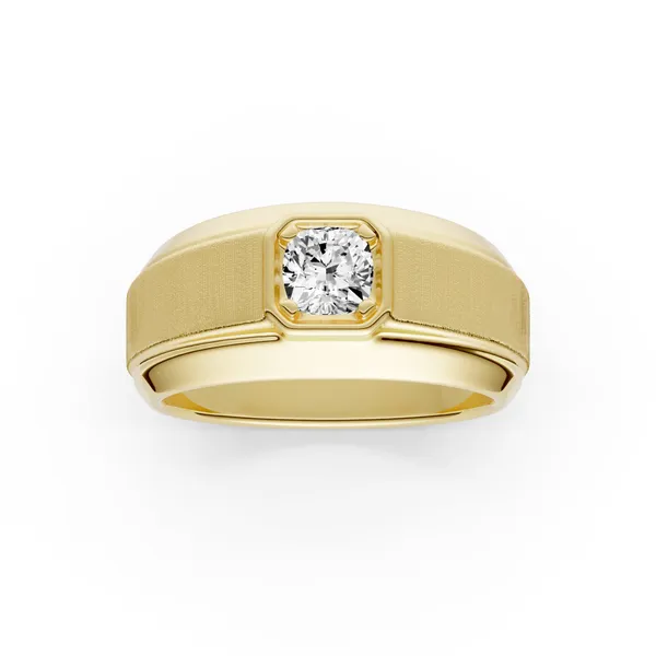Cushion Hero Signature Solitaire Men's Wedding Ring