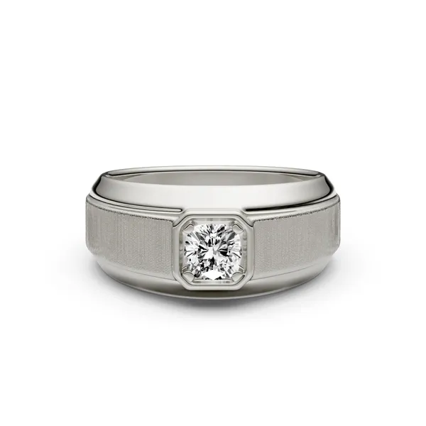 Cushion Hero Signature Solitaire Men's Wedding Ring