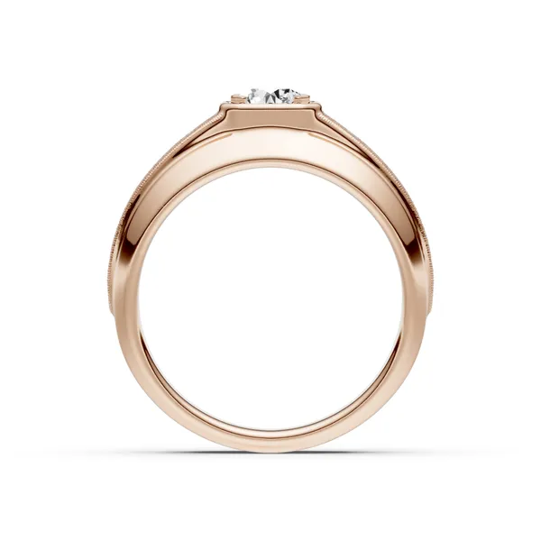 Round Brilliant Hero Signature Solitaire Men's Wedding Ring