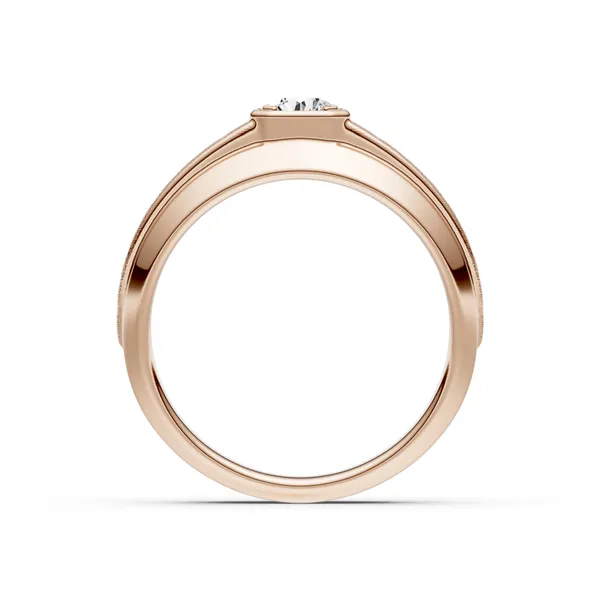 Round Brilliant Hero Signature Solitaire Men's Wedding Ring