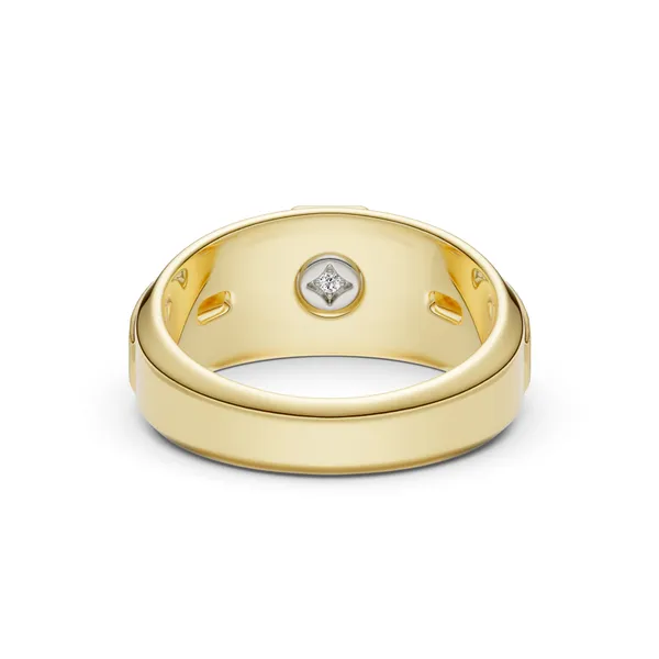 Round Brilliant Hero Signature Solitaire Men's Wedding Ring