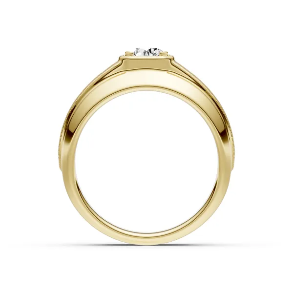 Round Brilliant Hero Signature Solitaire Men's Wedding Ring