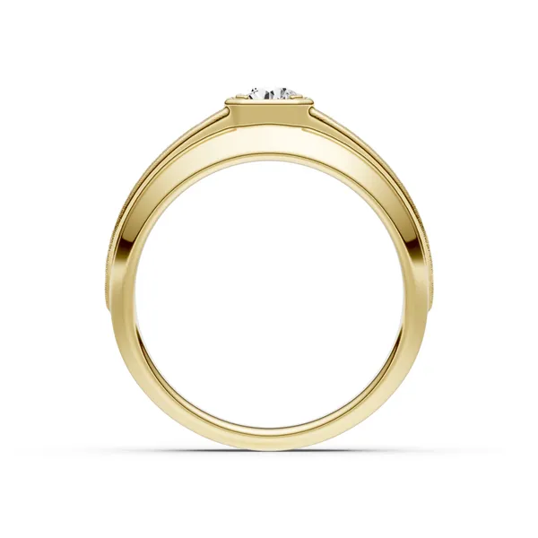 Round Brilliant Hero Signature Solitaire Men's Wedding Ring